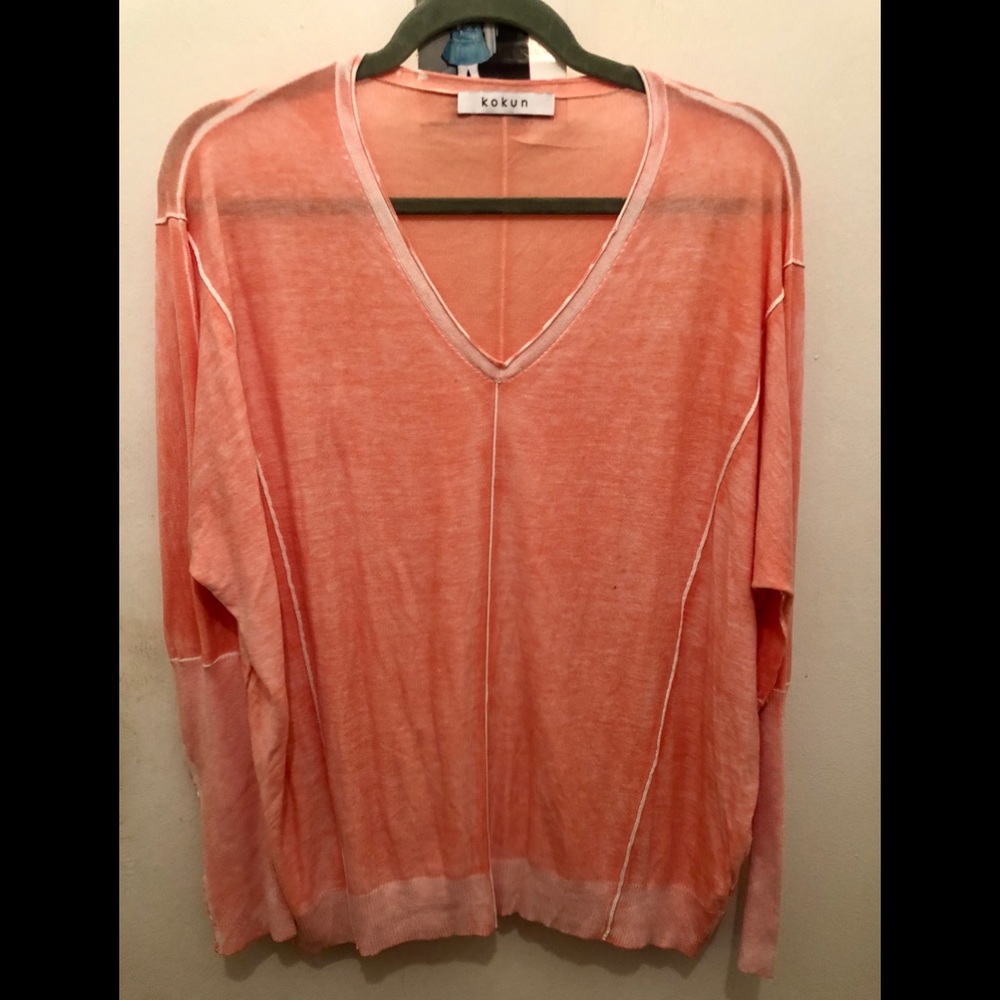 KOKUN ORANGE OVER DYED SWEATER